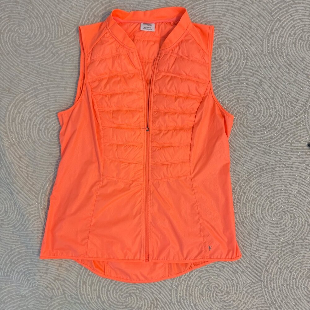 NWOT Danskin Jogging Vest Womens L Bright Orange